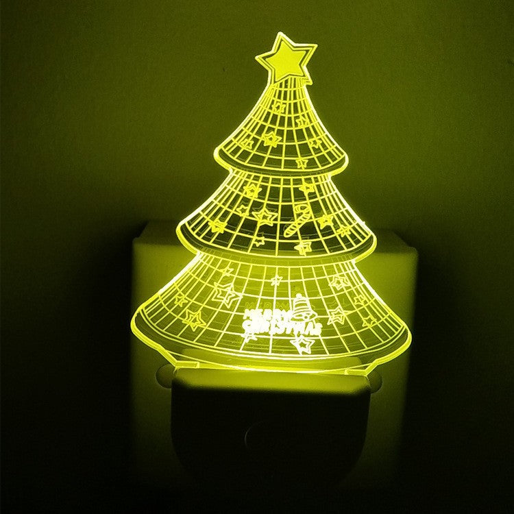مصباح حائط LED بتصميم شجرة عيد الميلاد الكرتونية من الأكريليك المعاصر الإبداعي لغرفة النوم