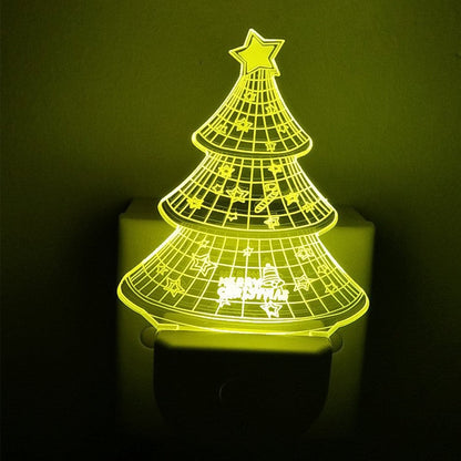 مصباح حائط LED بتصميم شجرة عيد الميلاد الكرتونية من الأكريليك المعاصر الإبداعي لغرفة النوم