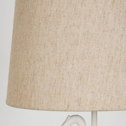 Traditional Vintage Resin & Fabric Column Branch Red Bird & White Crane 1-Light Table Lamp For Bedroom & Living Room