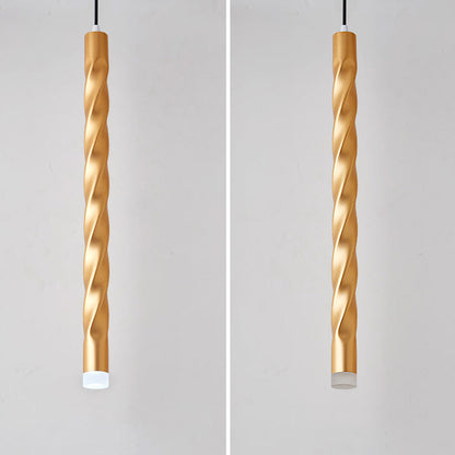 Contemporary Creative Aluminum And Crystal Spiral LED Pendant Light Spotlight Diffused Light For Dining Room And Bedside