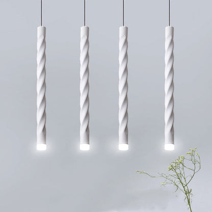 Contemporary Creative Aluminum And Crystal Spiral LED Pendant Light Spotlight Diffused Light For Dining Room And Bedside