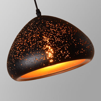 Contemporary Retro Iron Dome Shade 1-Light Pendant Light For Dining Room
