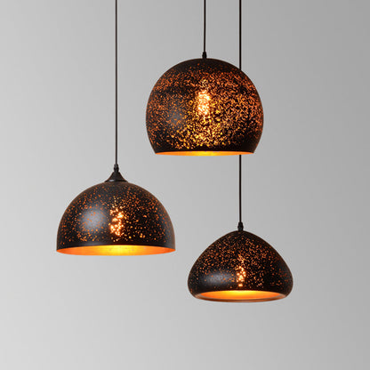 Contemporary Retro Iron Dome Shade 1-Light Pendant Light For Dining Room