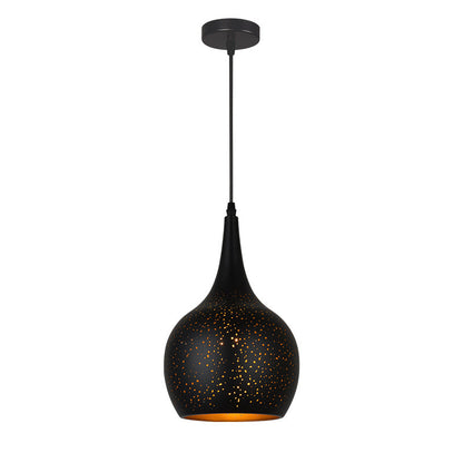 Contemporary Retro Iron Dome Shade 1-Light Pendant Light For Dining Room