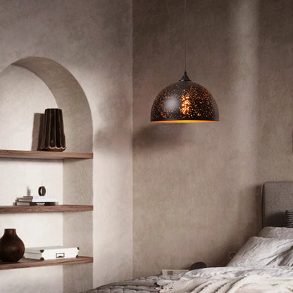 Contemporary Retro Iron Dome Shade 1-Light Pendant Light For Dining Room