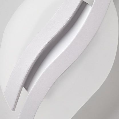 Modern Minimalist Iron & Acrylic Leaf-Shaped LED Wall Sconce Lamp For Bedroom & Living Room