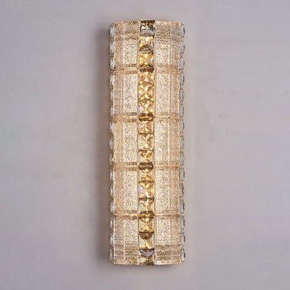Modern Luxury Crystal & Metal Long Strip LED Wall Sconce Lamp For Bedroom & Living Room