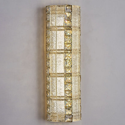 Modern Luxury Crystal & Metal Long Strip LED Wall Sconce Lamp For Bedroom & Living Room