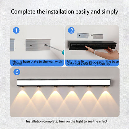 Modern Minimalist Solar Waterproof Motion Sensor Acrylic Aluminum & Stainless Steel Rectangular LED Wall Sconce Lamp For Outdoor Patio