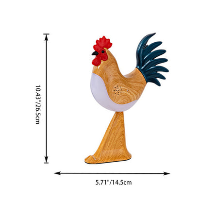 Contemporary Creative Rechargeable ABS & PC Rooster-Shaped LED Table Lamp Night Light For Bedside