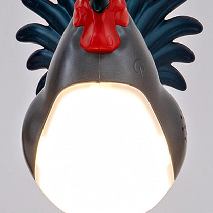 Contemporary Creative Rechargeable ABS & PC Rooster-Shaped LED Table Lamp Night Light For Bedside