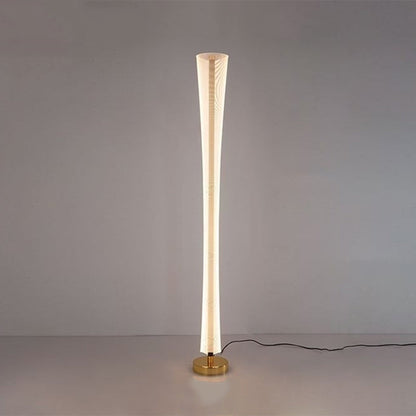 Modern Luxury Aluminum Iron And Acrylic Tower Column LED Standing Floor Lamp For Living Room And Bedroom