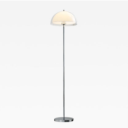 Contemporary Nordic Iron And Acrylic Dome-Shaped 1-Light Standing Floor Lamp For Living Room And Bedroom