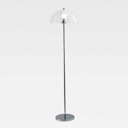 Contemporary Nordic Iron And Acrylic Dome-Shaped 1-Light Standing Floor Lamp For Living Room And Bedroom