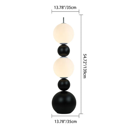 Modern Art Deco Iron And Acrylic Gourd-Shaped Ball LED Standing Floor Lamp For Living Room And Bedroom
