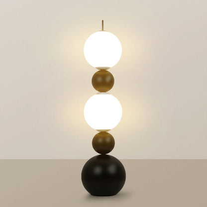 Modern Art Deco Iron And Acrylic Gourd-Shaped Ball LED Standing Floor Lamp For Living Room And Bedroom