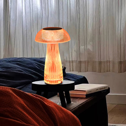 Contemporary Creative Rechargeable Acrylic Jellyfish Cordless LED Table Lamp Night Light For Bedroom