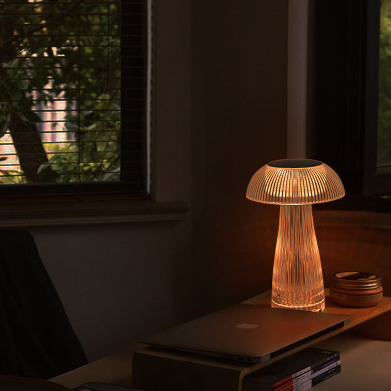 Contemporary Creative Rechargeable Acrylic Jellyfish Cordless LED Table Lamp Night Light For Bedroom