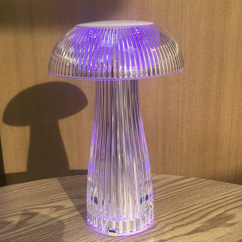 Contemporary Creative Rechargeable Acrylic Jellyfish Cordless LED Table Lamp Night Light For Bedroom