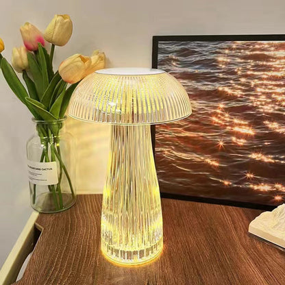 Contemporary Creative Rechargeable Acrylic Jellyfish Cordless LED Table Lamp Night Light For Bedroom