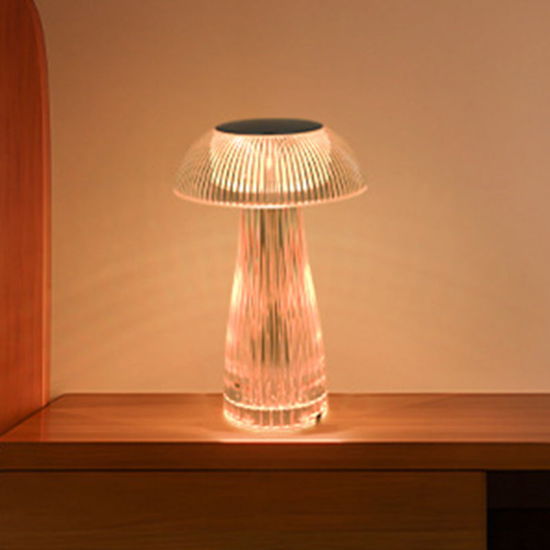 Contemporary Creative Rechargeable Acrylic Jellyfish Cordless LED Table Lamp Night Light For Bedroom