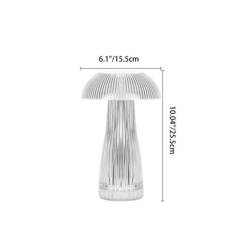 Contemporary Creative Rechargeable Acrylic Jellyfish Cordless LED Table Lamp Night Light For Bedroom