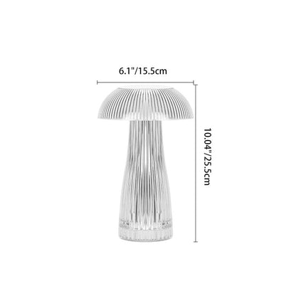 Contemporary Creative Rechargeable Acrylic Jellyfish Cordless LED Table Lamp Night Light For Bedroom