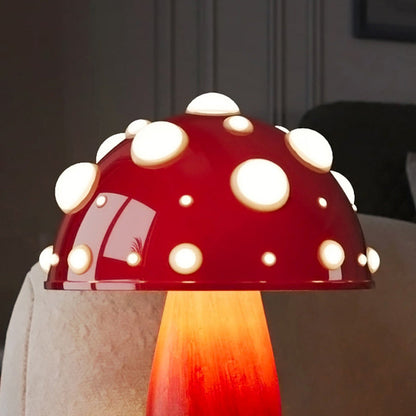 Modern Art Deco Rechargeable Iron & PC Mushroom LED Table Lamp Night Light For Bedroom
