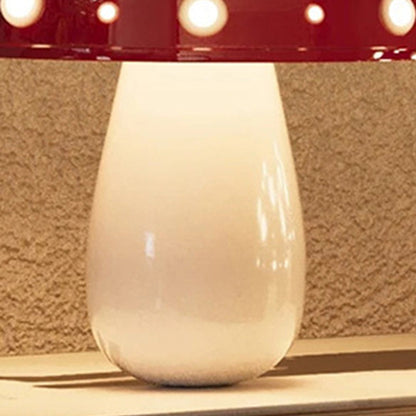 Modern Art Deco Rechargeable Iron & PC Mushroom LED Table Lamp Night Light For Bedroom