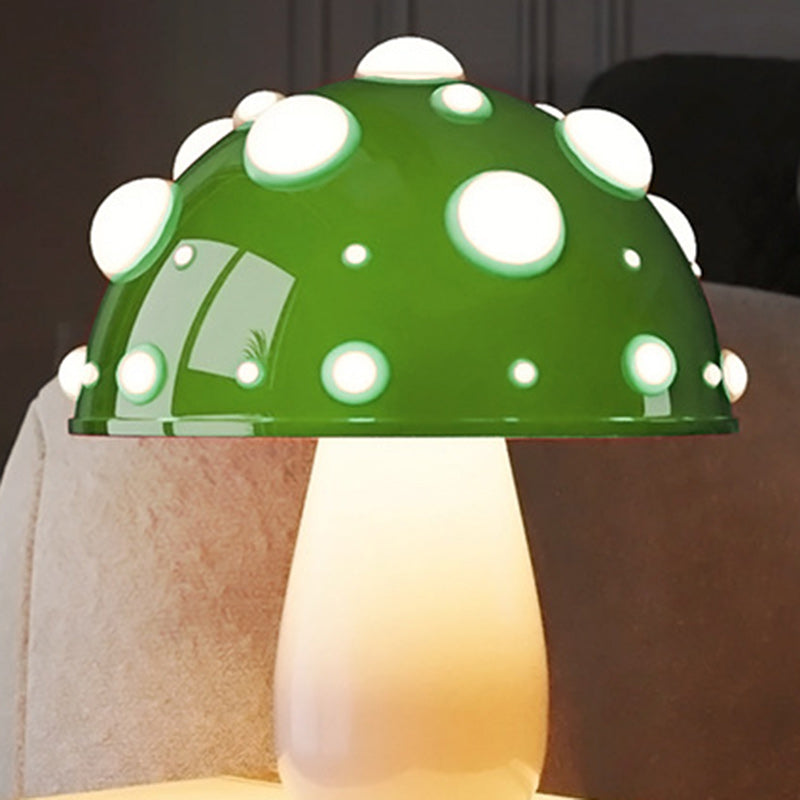 Modern Art Deco Rechargeable Iron & PC Mushroom LED Table Lamp Night Light For Bedroom