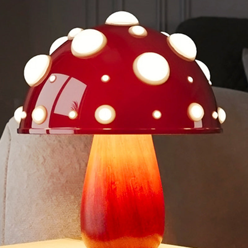 Modern Art Deco Rechargeable Iron & PC Mushroom LED Table Lamp Night Light For Bedroom