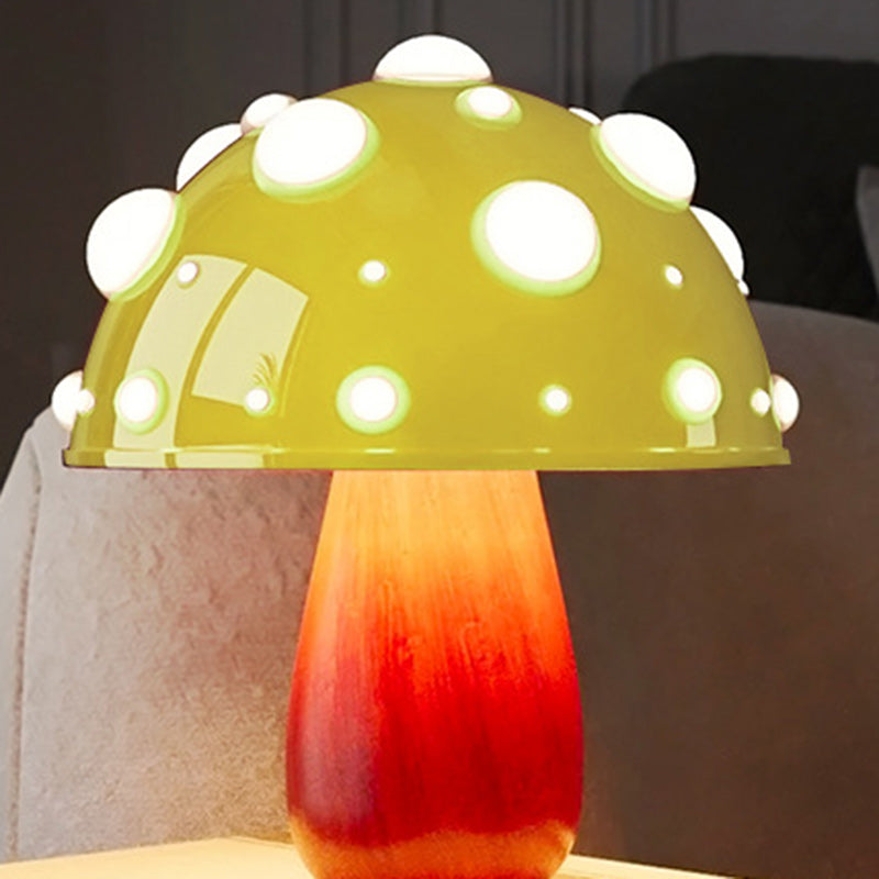Modern Art Deco Rechargeable Iron & PC Mushroom LED Table Lamp Night Light For Bedroom