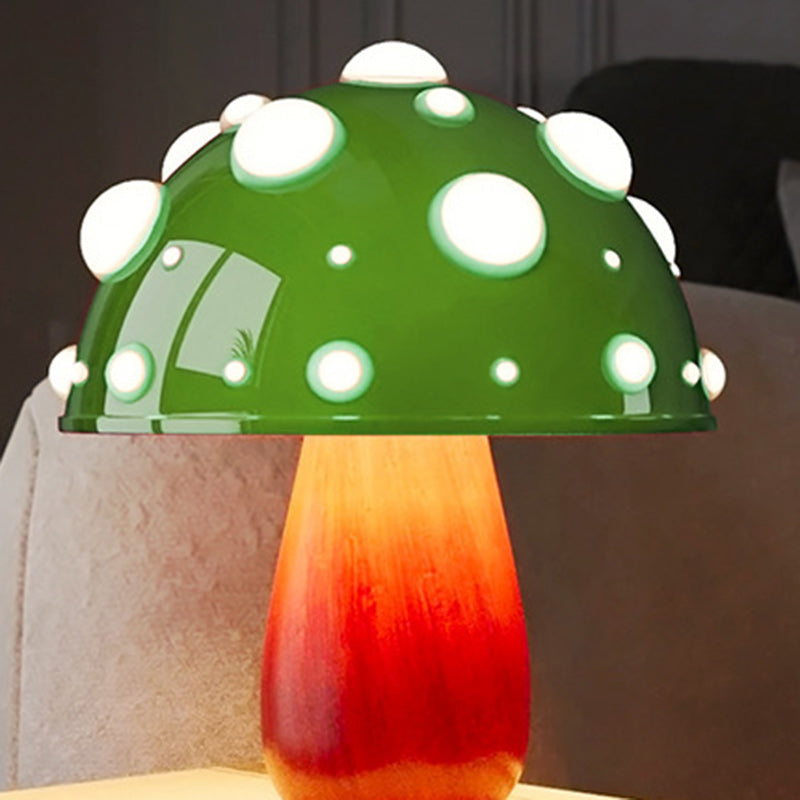 Modern Art Deco Rechargeable Iron & PC Mushroom LED Table Lamp Night Light For Bedroom
