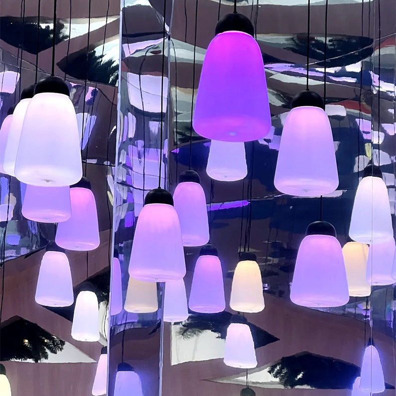 Modern Minimalist Waterproof PE & PP Bottle-Shaped LED Outdoor Pendant Light For Outdoor Patio & Garden
