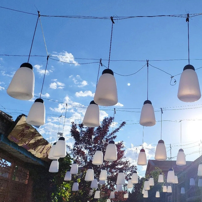 Modern Minimalist Waterproof PE & PP Bottle-Shaped LED Outdoor Pendant Light For Outdoor Patio & Garden