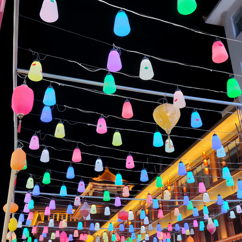 Modern Minimalist Waterproof PE & PP Bottle-Shaped LED Outdoor Pendant Light For Outdoor Patio & Garden