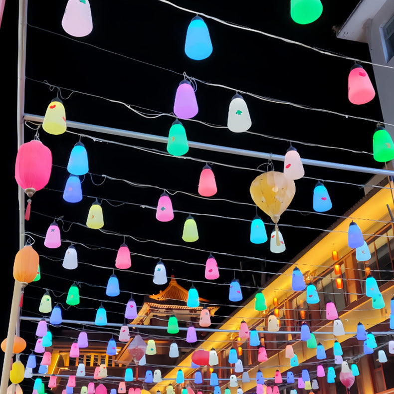 Modern Minimalist Waterproof PE & PP Bottle-Shaped LED Outdoor Pendant Light For Outdoor Patio & Garden