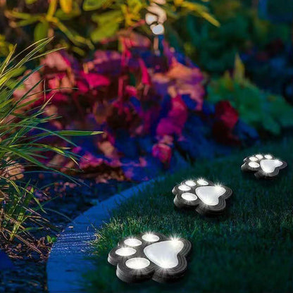 Contemporary Creative Solar Waterproof PP & PS Cat Paw LED Outdoor Light Landscape Lighting For Garden & Outdoor Patio