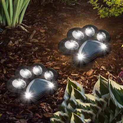 Contemporary Creative Solar Waterproof PP & PS Cat Paw LED Outdoor Light Landscape Lighting For Garden & Outdoor Patio