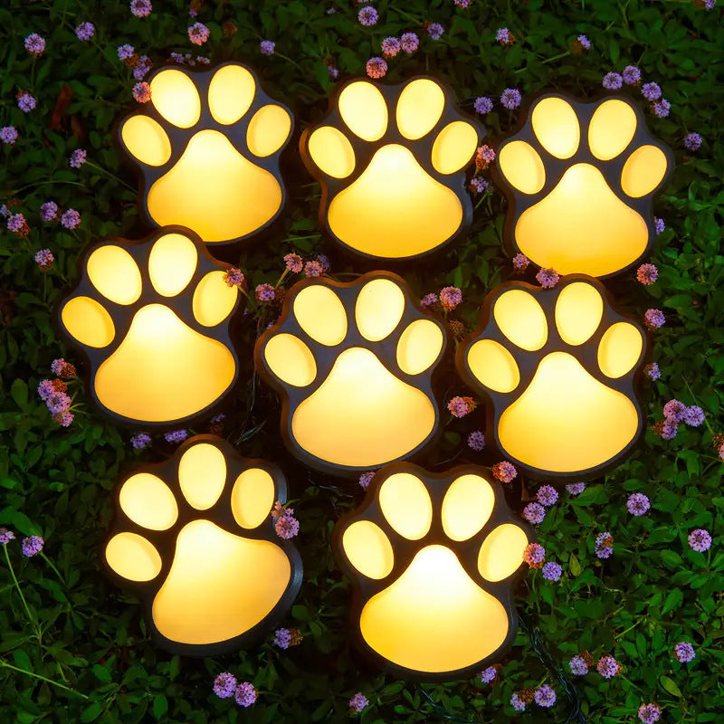 Contemporary Creative Solar Waterproof PP & PS Cat Paw LED Outdoor Light Landscape Lighting For Garden & Outdoor Patio