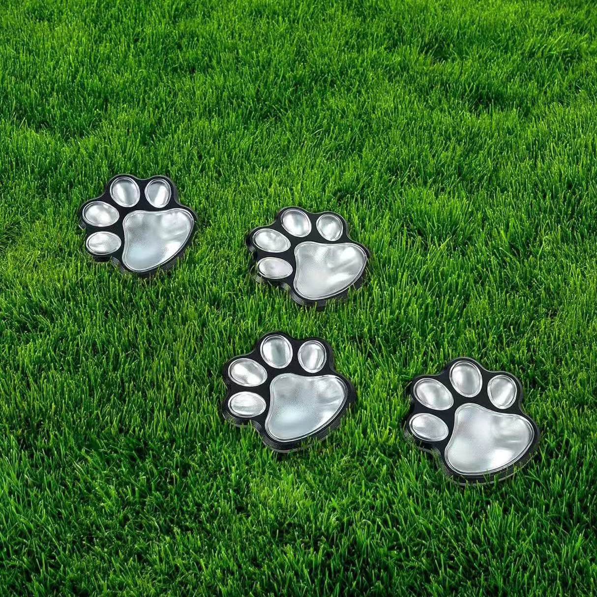 Contemporary Creative Solar Waterproof PP & PS Cat Paw LED Outdoor Light Landscape Lighting For Garden & Outdoor Patio