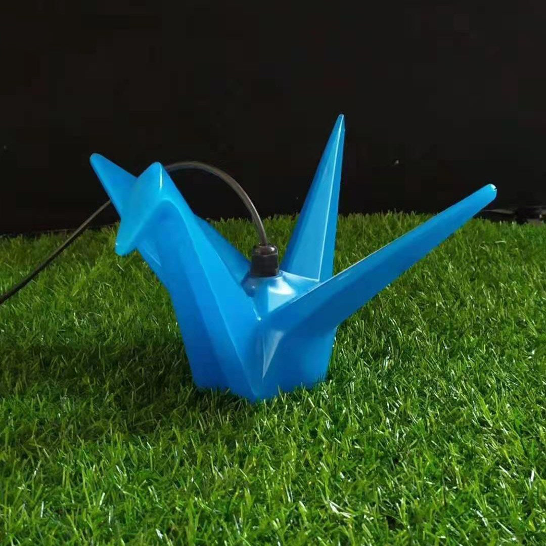 Contemporary Creative Waterproof PS Origami Crane LED Outdoor Light Landscape Lighting For Garden & Outdoor Patio