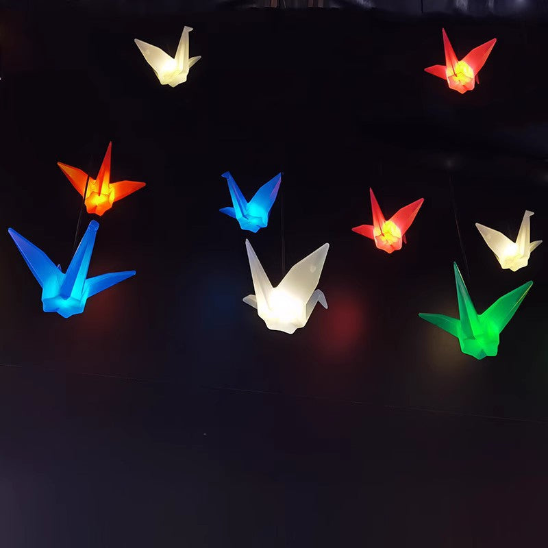 Contemporary Creative Waterproof PS Origami Crane LED Outdoor Light Landscape Lighting For Garden & Outdoor Patio