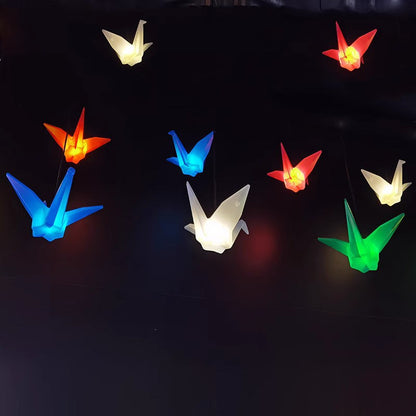 Contemporary Creative Waterproof PS Origami Crane LED Outdoor Light Landscape Lighting For Garden & Outdoor Patio