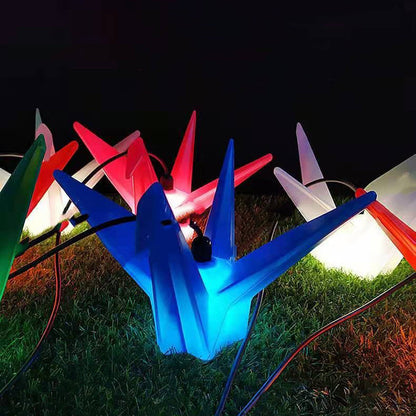 Contemporary Creative Waterproof PS Origami Crane LED Outdoor Light Landscape Lighting For Garden & Outdoor Patio