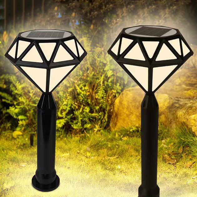 Contemporary Creative Solar Waterproof Aluminum & PC Diamond LED Outdoor Light Landscape Lighting For Garden & Outdoor Patio