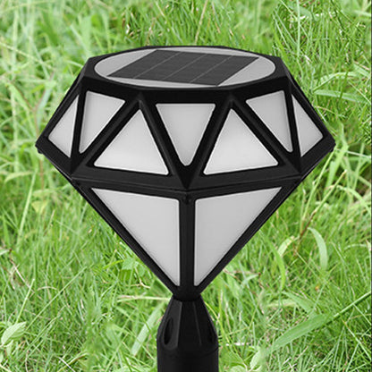 Contemporary Creative Solar Waterproof Aluminum & PC Diamond LED Outdoor Light Landscape Lighting For Garden & Outdoor Patio