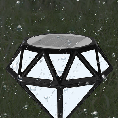 Contemporary Creative Solar Waterproof Aluminum & PC Diamond LED Outdoor Light Landscape Lighting For Garden & Outdoor Patio