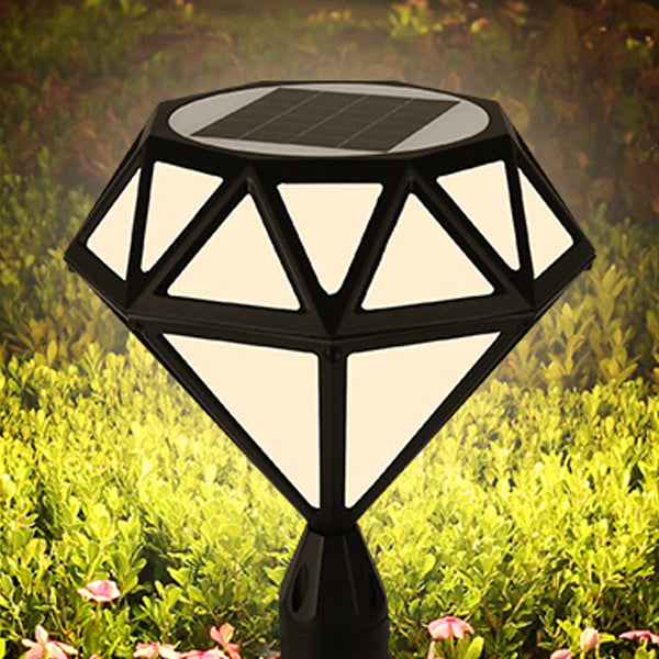 Contemporary Creative Solar Waterproof Aluminum & PC Diamond LED Outdoor Light Landscape Lighting For Garden & Outdoor Patio