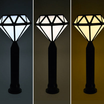 Contemporary Creative Solar Waterproof Aluminum & PC Diamond LED Outdoor Light Landscape Lighting For Garden & Outdoor Patio